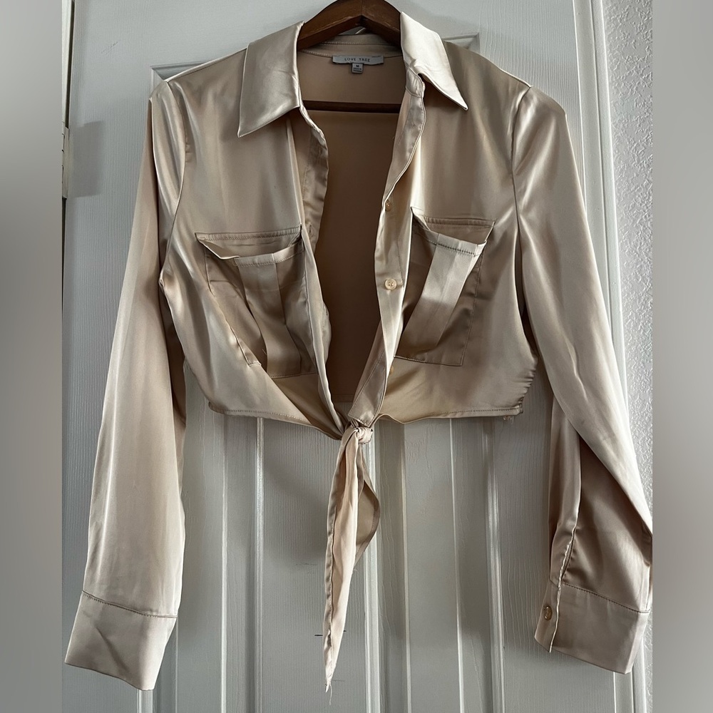 Love Tree silky blouse, size medium